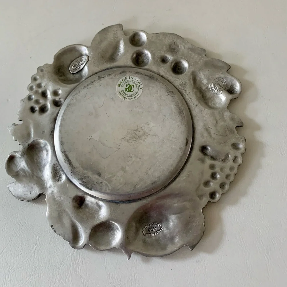 Pewter Wine Drip Tray Williams Sonoma Made In Italy